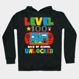 Level 100 Days Of School Unlocked Gamer Video Games Boys Hoodie